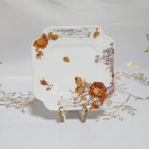 Antique Haviland H&C Abraham French Square Porcelain Dinner/Serving Plate